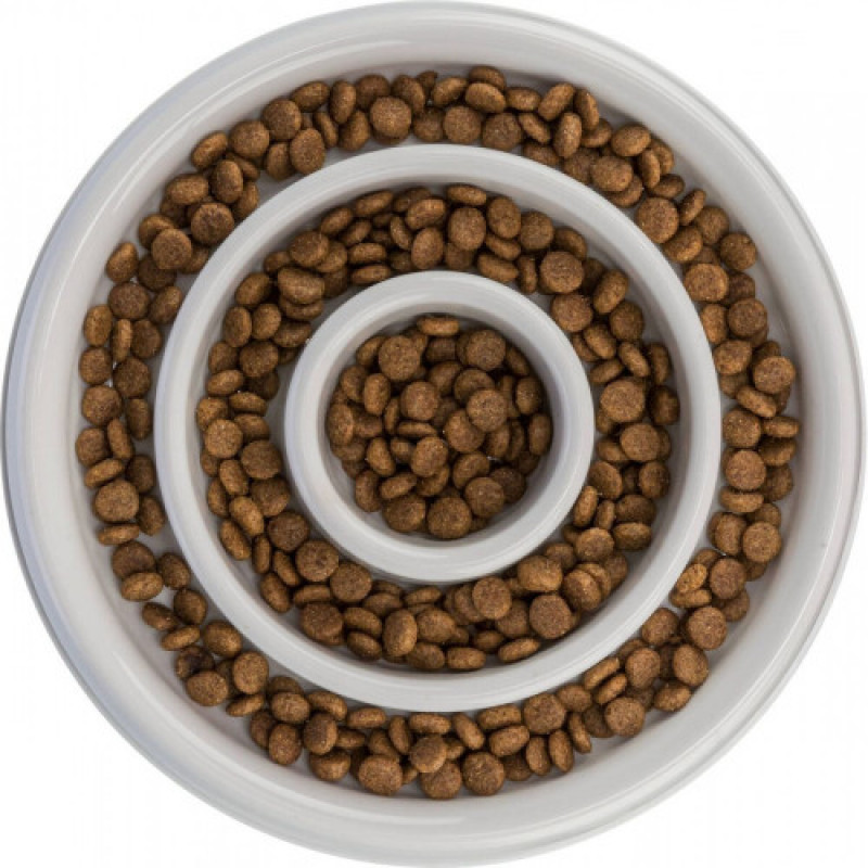 Миска Trixie для собак Повільне годування сіра пластикова 450 мл 23 см