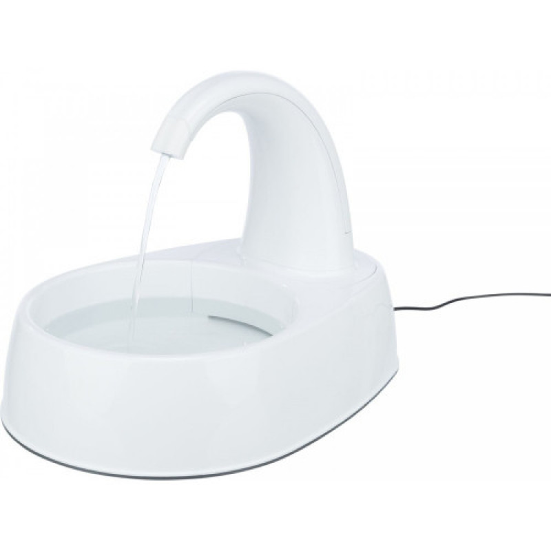 Поїлка-фонтан Trixie Curved Stream для собак біла пластик 2,5 л 25х24,5х35 см