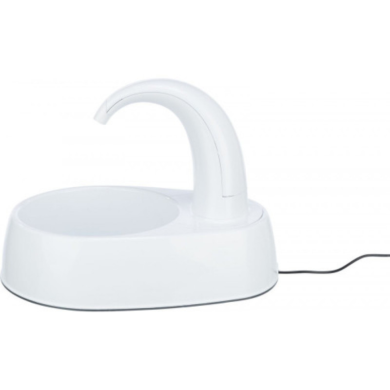 Поїлка-фонтан Trixie Curved Stream для собак біла пластик 2,5 л 25х24,5х35 см