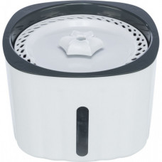 Поїлка-фонтан Trixie Flower для котів білий/сірий пластик 2 л 18,5х13х18,5 см