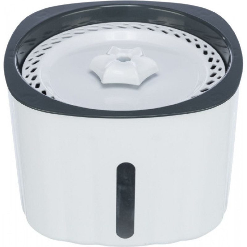 Поїлка-фонтан Trixie Flower для котів білий/сірий пластик 2 л 18,5х13х18,5 см