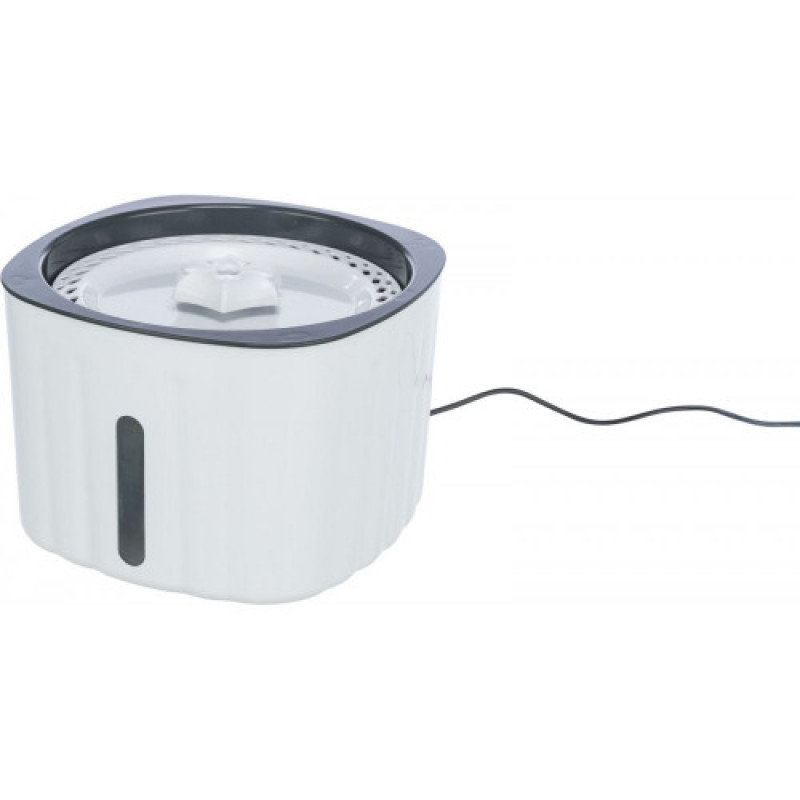 Поїлка-фонтан Trixie Flower для котів білий/сірий пластик 2 л 18,5х13х18,5 см