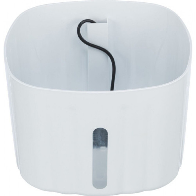 Поїлка-фонтан Trixie Flower для котів білий/сірий пластик 2 л 18,5х13х18,5 см