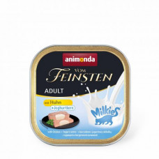 Вологий корм Animonda Vom Feinsten для дорослих котів, з куркою та йогуртовим центром, 100 г