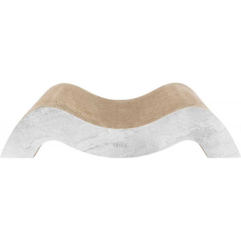 Дряпка Trixie для котів Хвиля XXL та котячою м ятою картон сіра 64х14х37 см