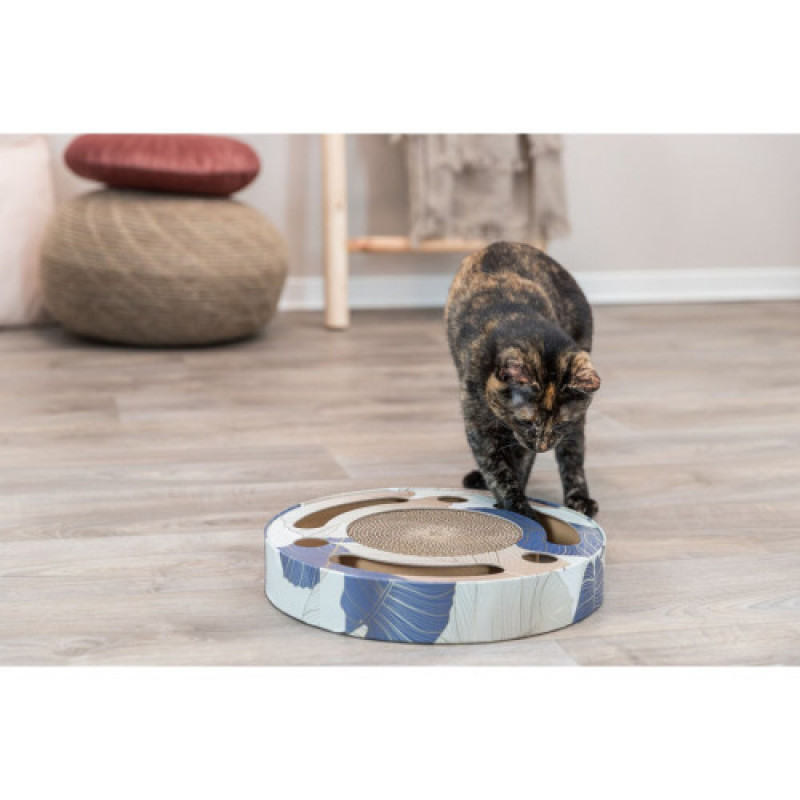 Дряпка Trixie для котів Барабан з двома кульками та котячою м ятою картонна 33х5,5 см