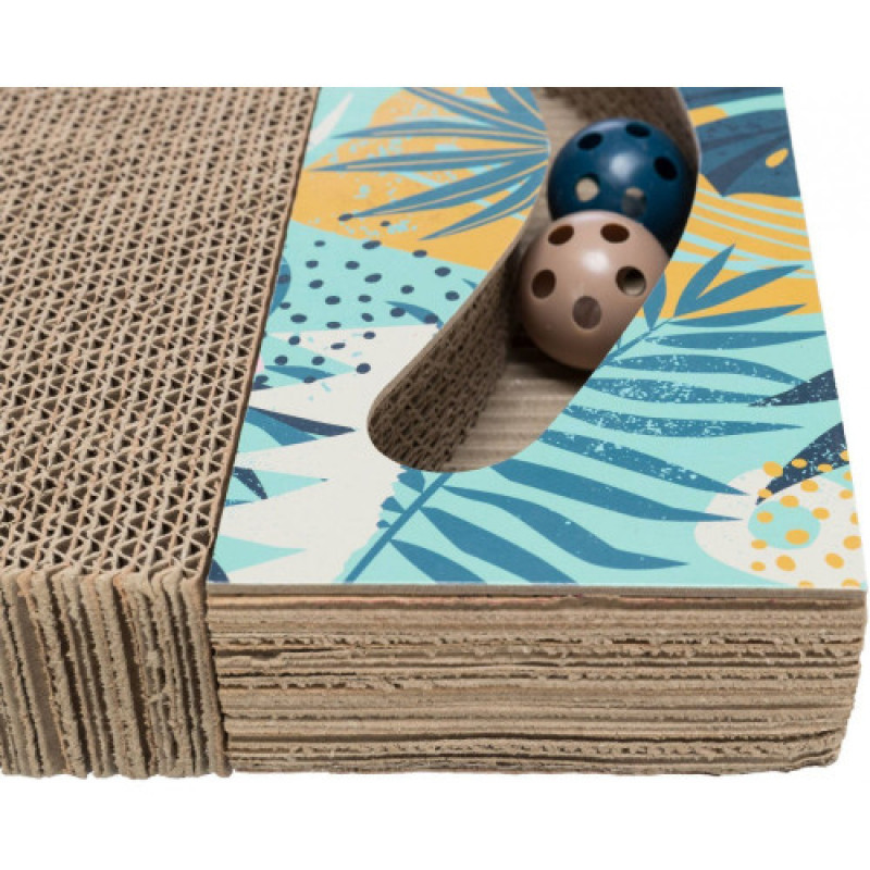 Дряпка Trixie для котів з двома кульками та котячою м ятою картонна 38х5х30 см