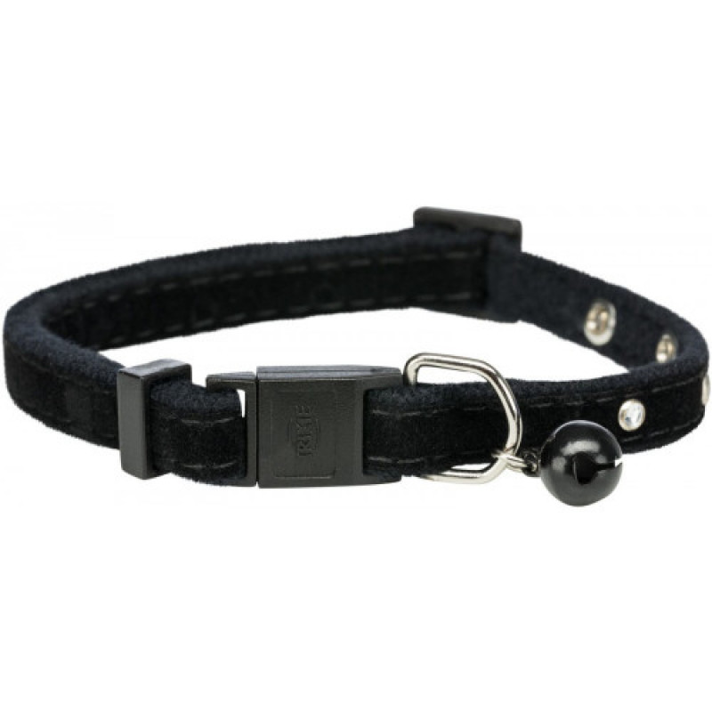 Нашийник Trixie для котів з заклепками і дзвіночком оксамит