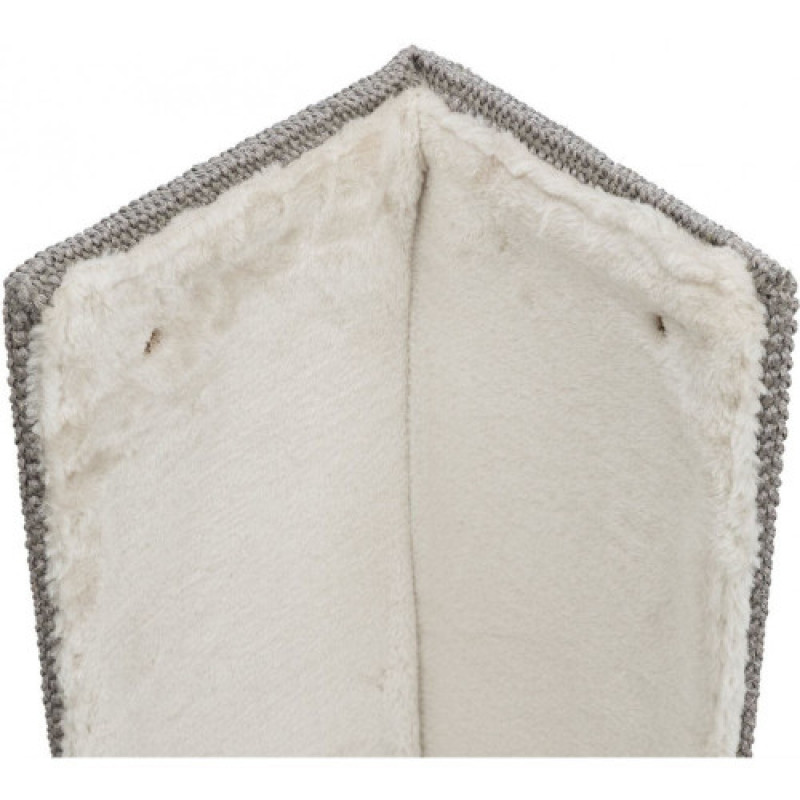 Дряпка Trixie для котів XXL настінна кутова сизаль/плюш сіра 38х75 см