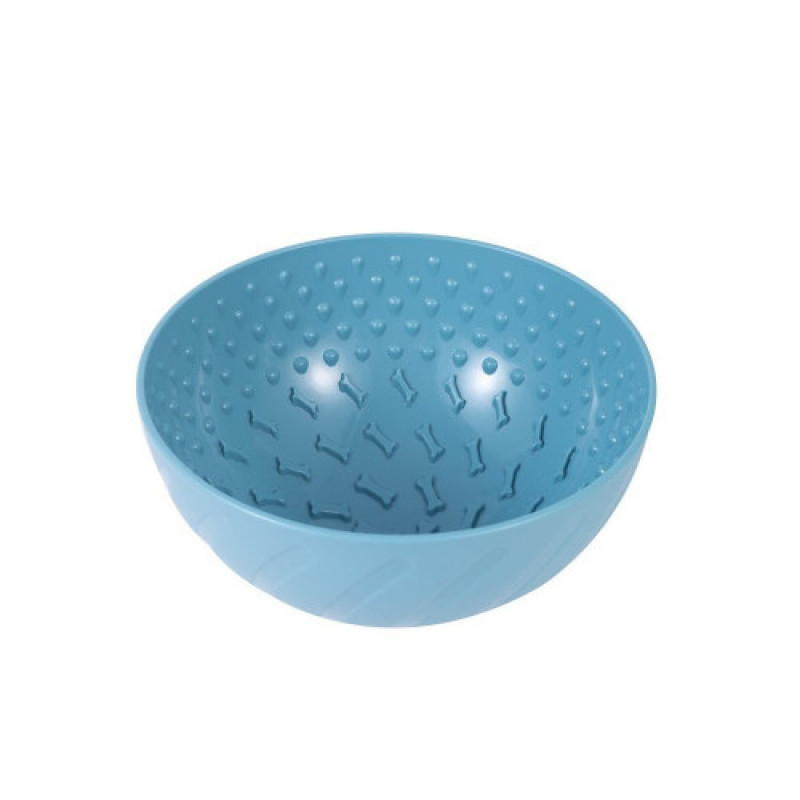 Миска WahoPet для собак для повільного годування пластикова блакитна