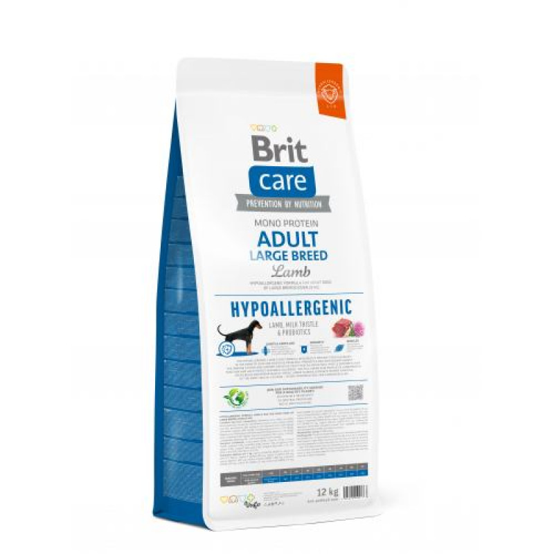 Сухий корм Brit Care Dog Hypoallergenic Adult Large Breed для собак великих порід, гіпоалергенний з ягням, 12 кг
