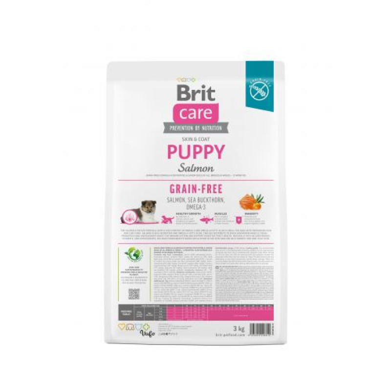 Сухий корм Brit Care Dog Grain-free Puppy для цуценят, беззерновий з лососем, 3 кг