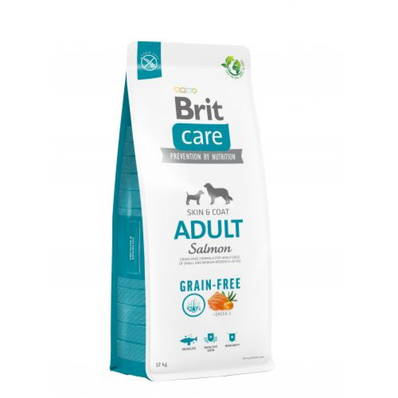 Сухий корм Brit Care Dog Grain-free Adult для собак малих і середніх порід, беззерновий з лососем, 12 кг