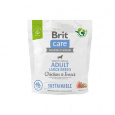 Сухий корм Brit Care Dog Sustainable Adult Large Breed для собак великих порід, з куркою та комахами, 1 кг
