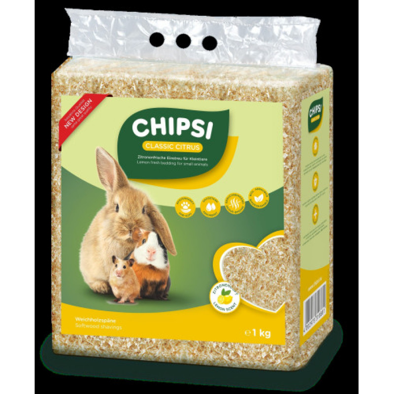 Наповнювач-тирса Chipsi Цитрус для гризунів, 15 л/1 кг