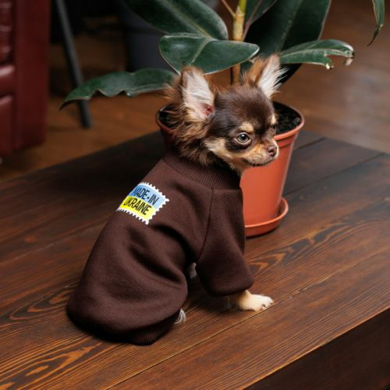 Толстовка Pet Fashion Made in Ukraine для собак, розмір XS2, шоколадний
