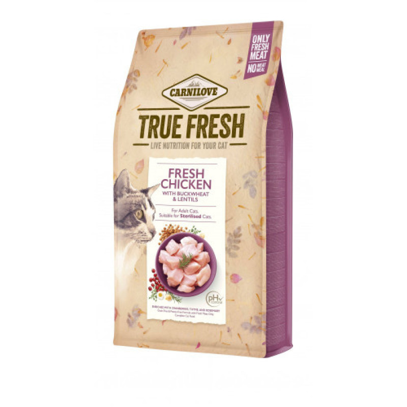 Корм сухий Carnilove True Fresh Cat Fresh Chicken для дорослих котів з куркою 1,8 кг