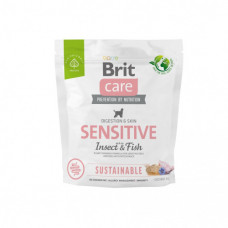 Корм сухий Brit Care Dog Sustainable Sensitive для собак з чутливим травленням з рибою та комахами 1 кг