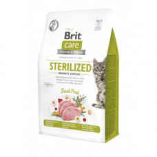 Корм сухий Brit Care Cat Grain Free Sterilized Immunity Support для стерилізованих котів для підтримки імунітету зі свининою 400 г
