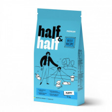 Корм сухий HalfHalf для цуценят усіх порідіз яловичиною 12 кг