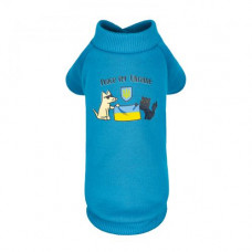 Толстовка Pet Fashion "Peace for Ukraine" для собак, розмір XS, блакитна