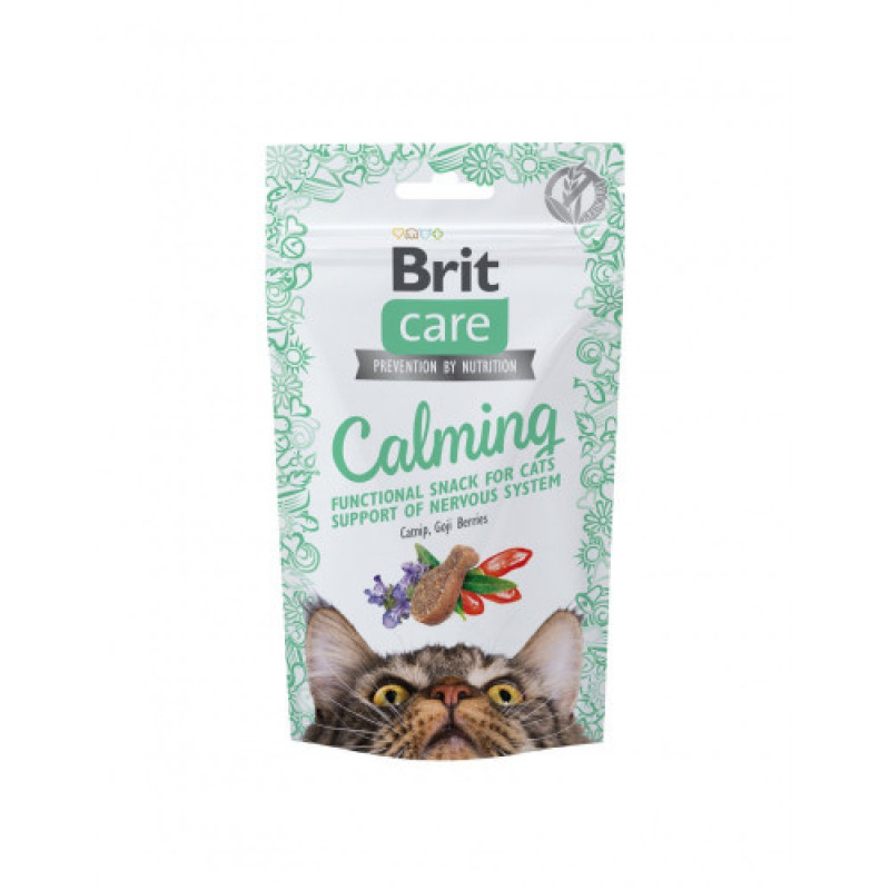 Ласощі Brit Care Functional Snack Calming д/котів для підтримки нервової системи з куркою 50 г
