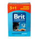 Набір паучів "3+1" для кошенят Brit Premium Cat pouch Chicken Chunks for Kitten з куркою, 4х100г