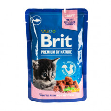 Корм вологий Brit Premium White fish for Kitten д/кошенят біла риба 100 г