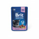 Вологий корм Brit Premium Cat pouch для кошенят, біла риба, 100 г