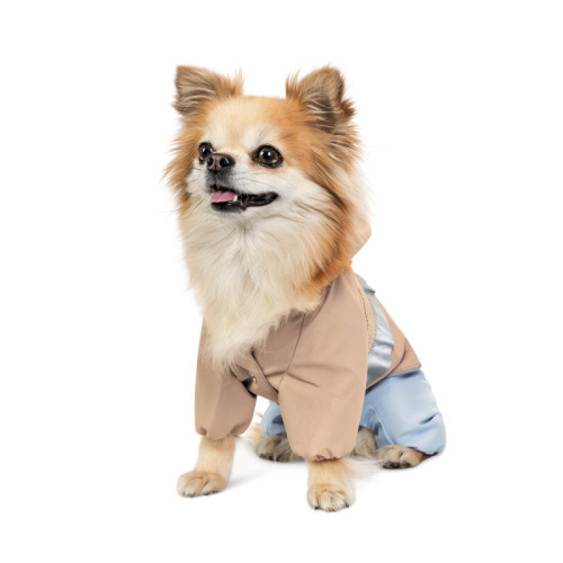 Дощовик Pet Fashion Tina для дівчаток розмір M бежевий/блакитний