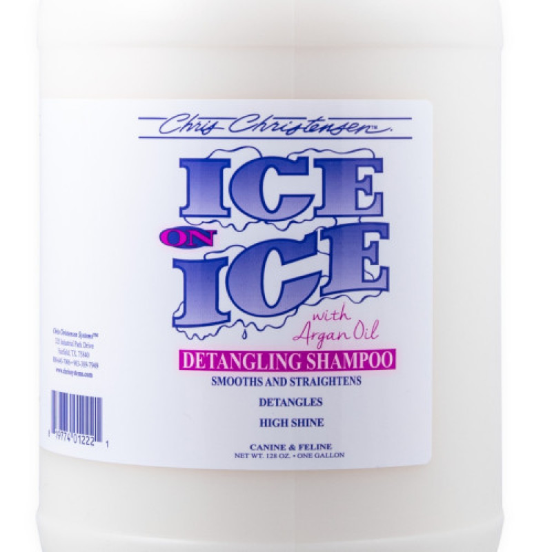 Шампунь Chris Christensen Ice on Ice для собак та котів для розплутування шерсті 3,8 л