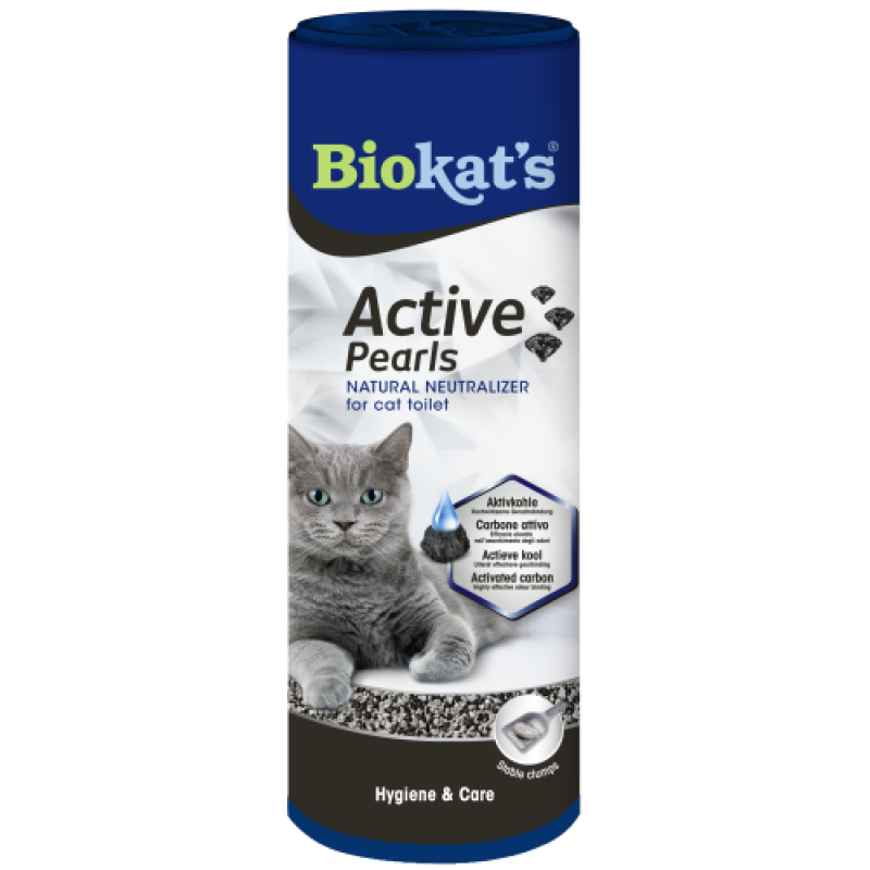 Дезодорант Biokat s Active Pearls для котячого туалету з активованим вугіллям 700 мл