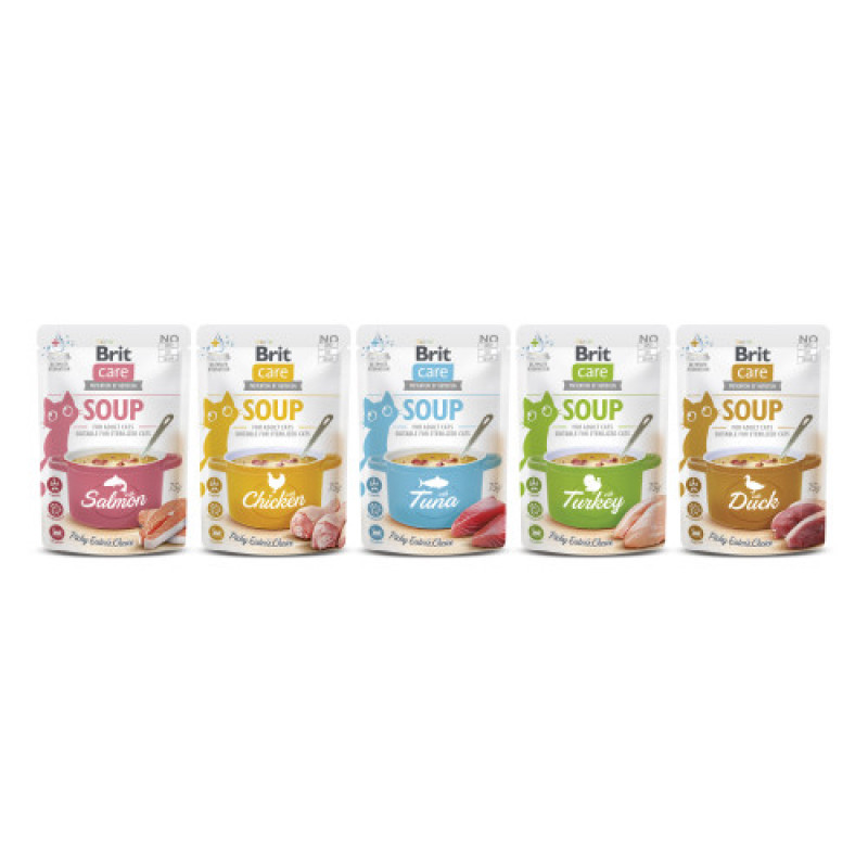 Корм вологий "Суп для котів Brit Care Soup with Tuna з тунцем", 75 г