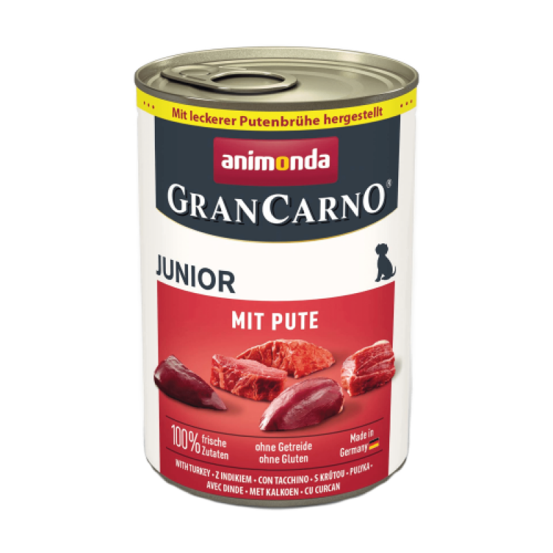 Корм GranCarno Junior Turkey консервований д/цуценят з індичкою 400 г арт.82474