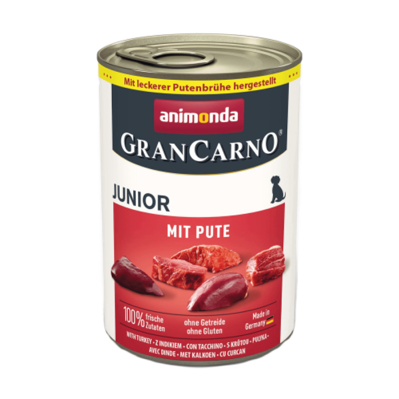 Корм вологий для цуценят Animonda GranCarno Junior Turkey з  індичкою, 400 г