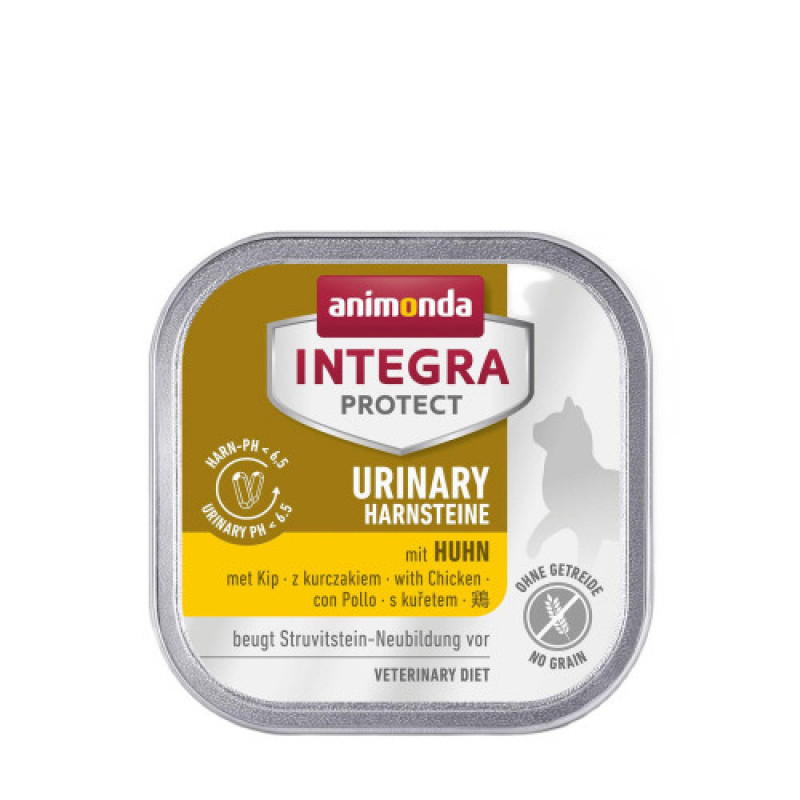 Корм ветеринарний вологий Integra Protect Urinary Struvit dish with Chicken для котів при сечокам яній хворобі страва з куркою алю трай 100г