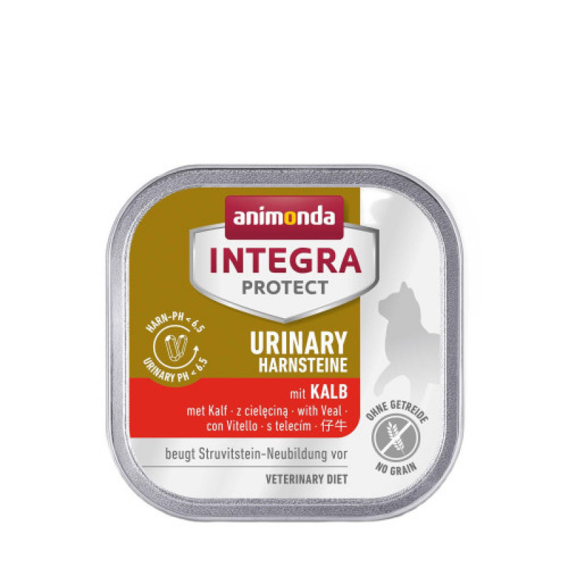 Корм ветеринарний вологий Integra Protect Urinary Struvit - dish with veal для котів при сечокам яній хворобі страва з телятиною алю трай 100г
