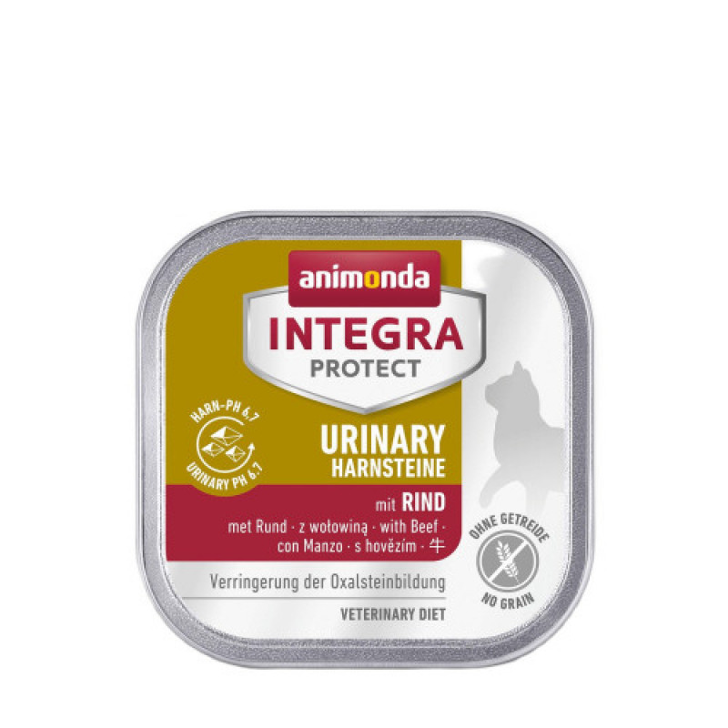 Корм ветеринарний вологий Integra ProtectUrinary Oxalate - dish with Beef для котів при оксалатах страва з яловичиною алю трай 100г