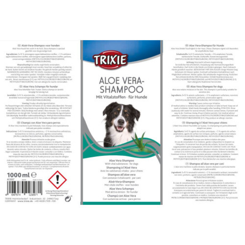 Шампунь для собак Trixie з алое вера, 1 л