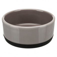 Миска Trixie для собак керамічна з резиновою основою 0,4 л 12 см сіра