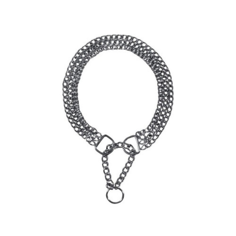 Нашийник-зашморг Trixie для собак потрійний хромований розмір L-XL 60 см/2,5 мм