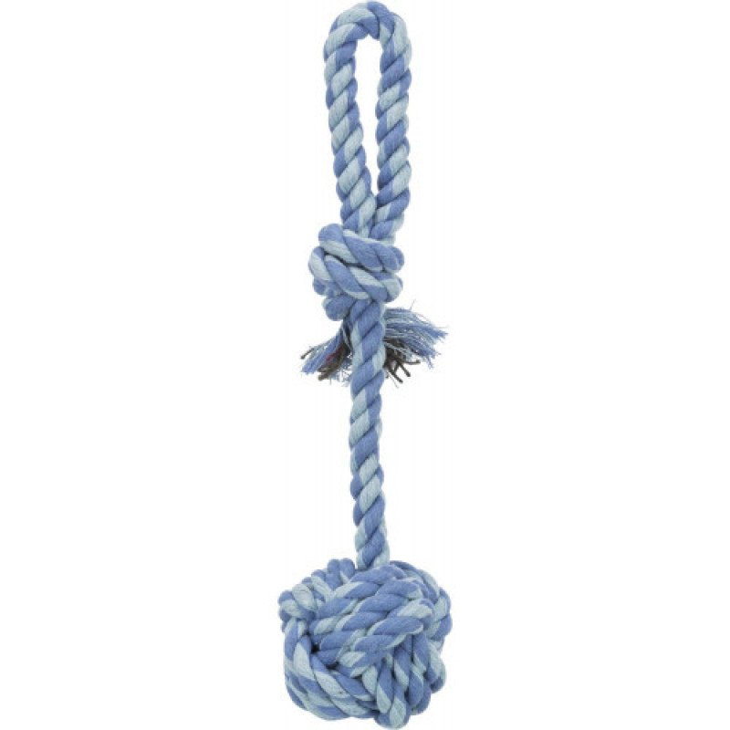 Іграшка Trixie для собак М_яч плетений із канату з ручкою текстиль 5,5/30 см