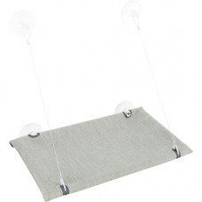 Лежак Trixie для вікна з кріпленнями велюр 50 х 30 см сірий