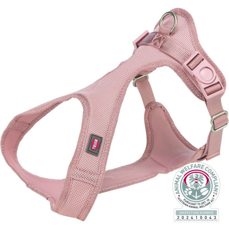 Шлея Trixie Comfort м'яка для собак XS–S 30–45 см 15 мм світло-рожева