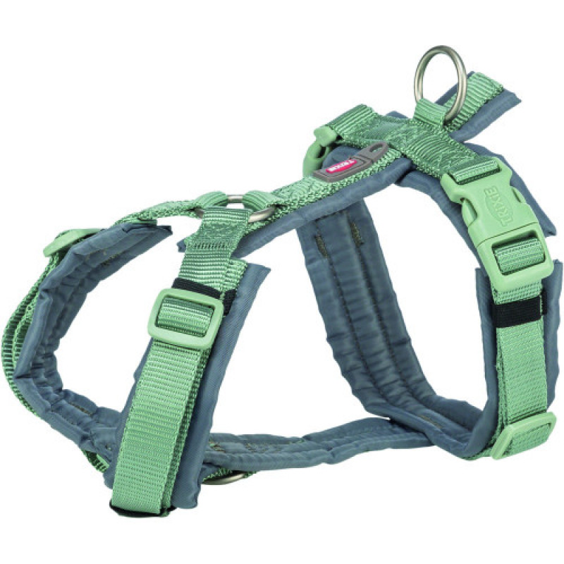 Шлея Trixie Premium для собак трекінгова XS–S 32–38 см 13 мм блакитно-сіра