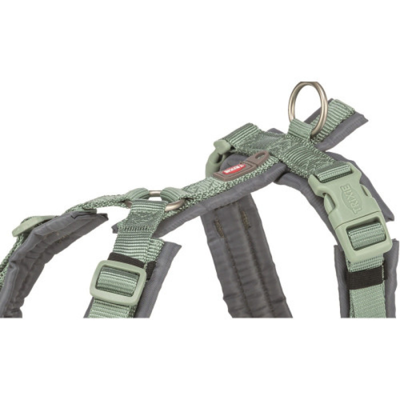 Шлея Trixie Premium для собак трекінгова XS–S 32–38 см 13 мм блакитно-сіра