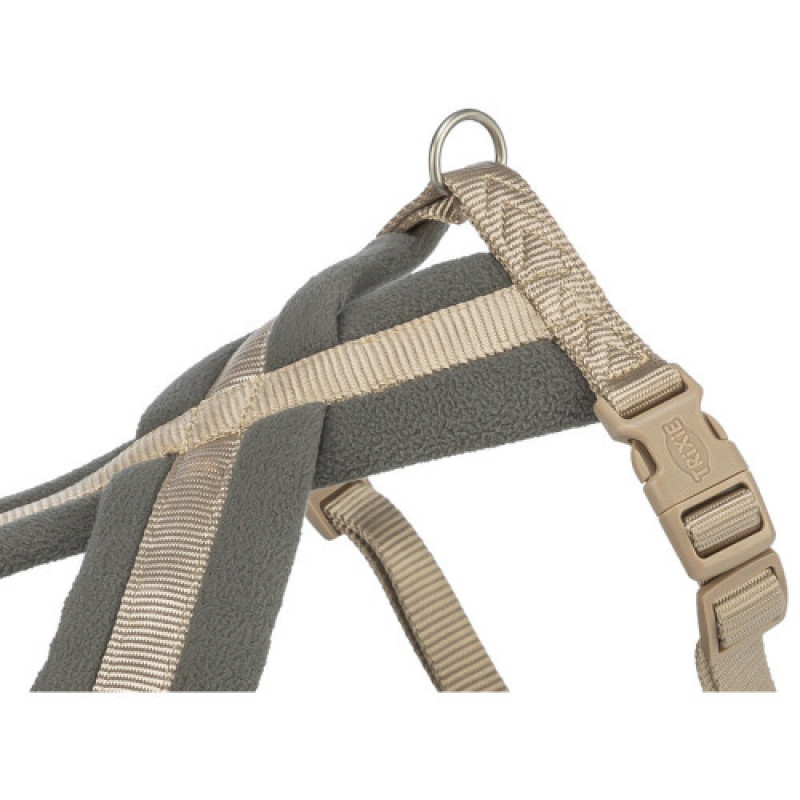Шлея Trixie Premium для собак туристична XS–S 30–55 см 15 мм пісочна