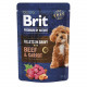 Корм вологий Brit Premium Fillets in Gravy Beef & Carrot для собак малих порід філе в соусі яловичина і морква 85 г