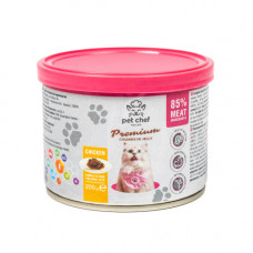 Вологий корм для котів Pet Chef шматочки в желе з куркою 200г