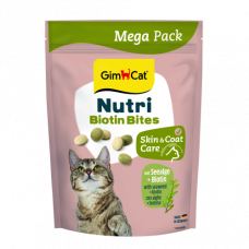 Вітаміни GimCat NUTRI BIOTIN BITES  для котів  для покращення стану шерсті та шкіри 425г
